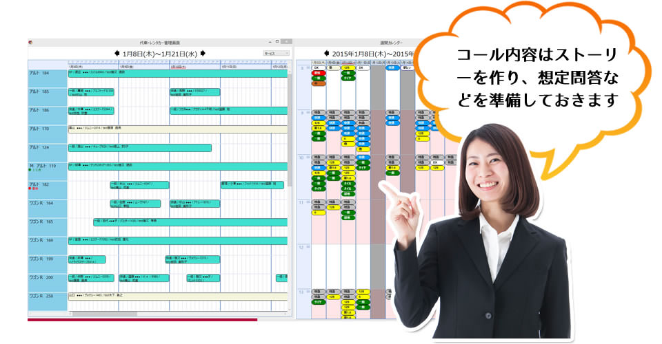 コール内容はストーリーを作り、想定問答などを準備しておきます。